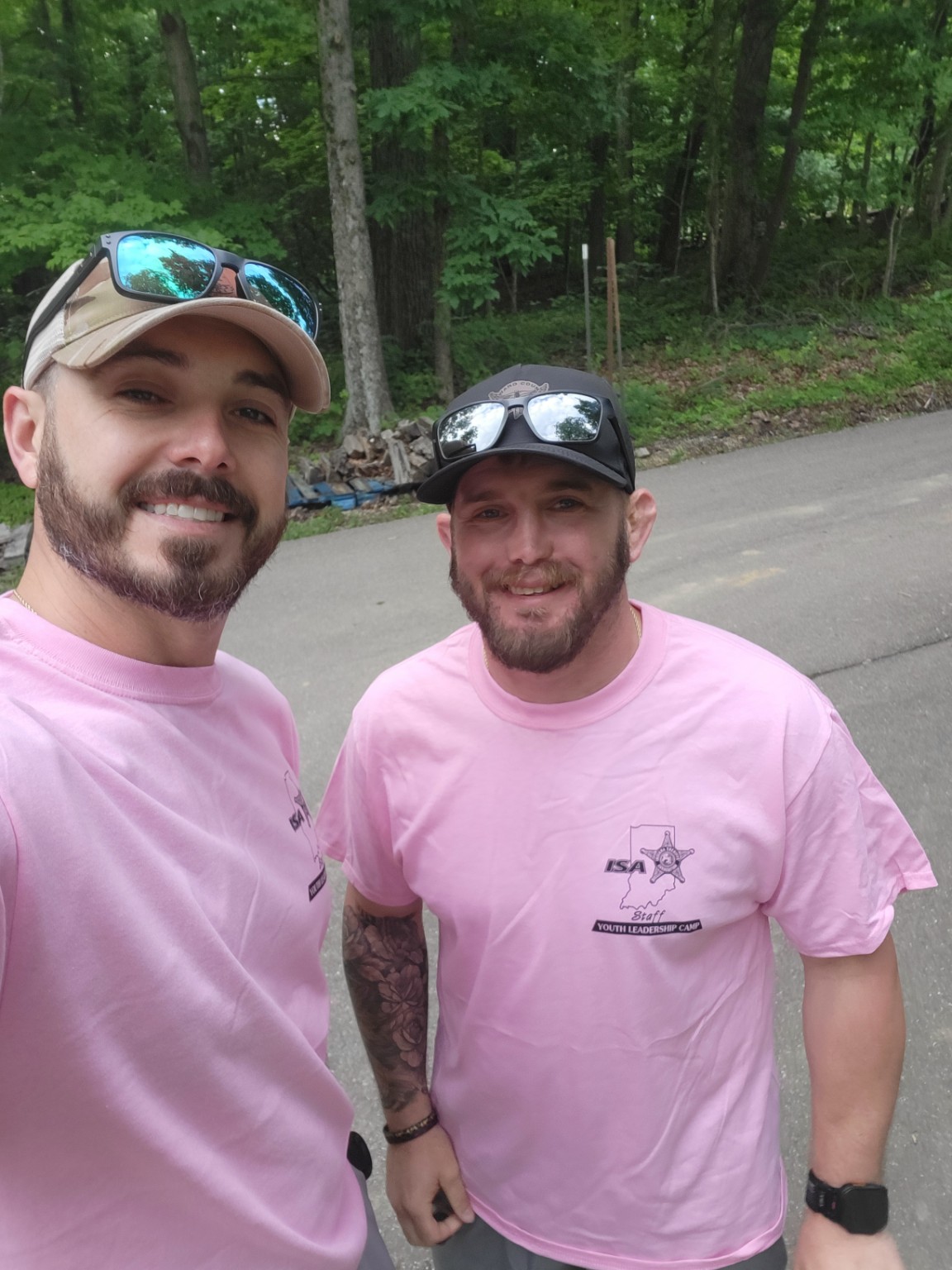 Foundation members volunteering at a youth leadership camp